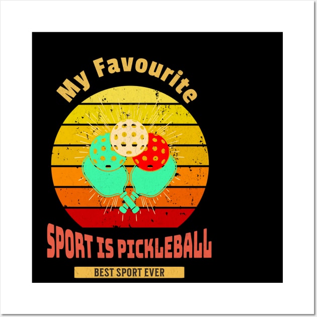 My Favourite Sport Is Pickleball Wall Art by VisionDesigner